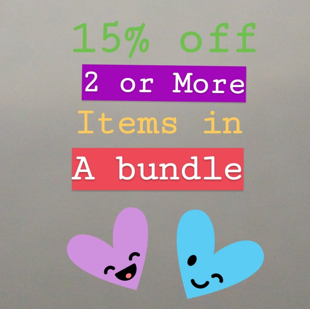 15% off 2 or more items in a bundle.
